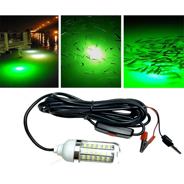 LED Υποβρύχια Λάμπα Ψαρέματος 12V με Πράσινο Φωτισμό 15w - Fish Lamp Easyfish